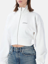 Off-White Flower cropped zip fleece -  | Spazio Pritelli