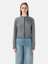 Chloé ribbed Heart logo cardigan -  | Spazio Pritelli