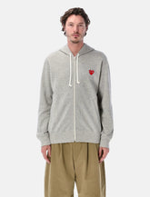 Comme Des Garçons Play red heart zip-up hoodie -  | Spazio Pritelli