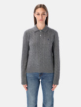 Polo Ralph Lauren cable-knit wool cashmere polo sweater -  | Spazio Pritelli