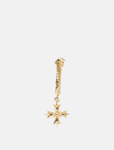 Emanuele Bicocchi gold-plated silver single hoop earring with cross crest pendant -  | Spazio Pritelli