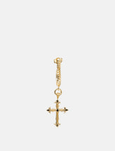 Emanuele Bicocchi gold-plated silver single hoop earring with Avelli cross -  | Spazio Pritelli