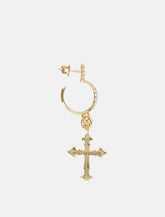 Emanuele Bicocchi gold-plated silver single hoop earring with Avelli cross -  | Spazio Pritelli