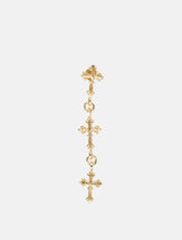 Emanuele Bicocchi sterling silver single earring with three Avelli crosses -  | Spazio Pritelli