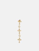 Emanuele Bicocchi sterling silver single earring with three Avelli crosses -  | Spazio Pritelli
