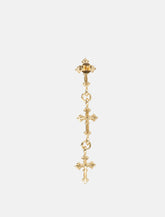 Emanuele Bicocchi sterling silver single earring with three Avelli crosses -  | Spazio Pritelli