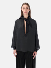 Tom Ford polka dot silk Lavallière tunic top -  | Spazio Pritelli