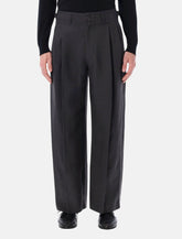 Lemaire pleated tailored pants in viscose linen -  | Spazio Pritelli