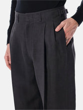 Lemaire pleated tailored pants in viscose linen -  | Spazio Pritelli