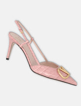 Valentino Garavani printed leather VLogo slingback pumps -  | Spazio Pritelli