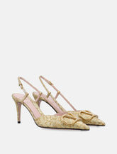 Valentino Garavani VLogo cloqué jacquard slingback pumps -  | Spazio Pritelli