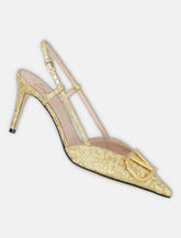 Valentino Garavani VLogo cloqué jacquard slingback pumps -  | Spazio Pritelli