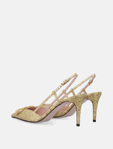 Valentino Garavani VLogo cloqué jacquard slingback pumps -  | Spazio Pritelli