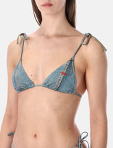 Diesel Tatiana-Dnm denim-effect triangle bikini top -  | Spazio Pritelli