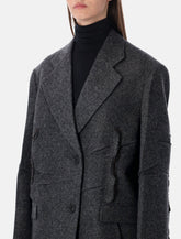 Prada single-breasted Shetland wool coat -  | Spazio Pritelli