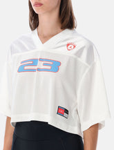 Nike Jordan Brooklyn cropped mesh jersey top -  | Spazio Pritelli