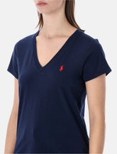 Polo Ralph Lauren T-shirt in jersey di cotone con scollo a V -  | Spazio Pritelli