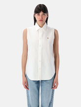 Polo Ralph Lauren white cotton oxford sleeveless shirt -  | Spazio Pritelli