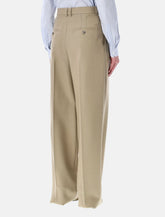 Saint Laurent high-waisted wool-silk pants -  | Spazio Pritelli
