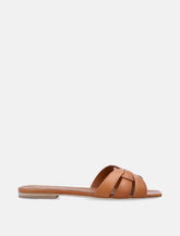 Saint Laurent Leather Tribute Flat Sandals -  | Spazio Pritelli