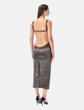 The Attico grey satin midi dress -  | Spazio Pritelli