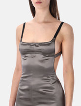 The Attico grey satin midi dress -  | Spazio Pritelli