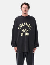 Essentials Fear of God black Campus 90s long sleeve tee -  | Spazio Pritelli