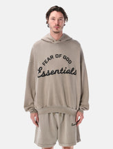 Felpa con cappuccio Training 90s greige di Essentials Fear of God -  | Spazio Pritelli