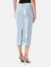 Rotate light blue sequin pencil skirt -  | Spazio Pritelli