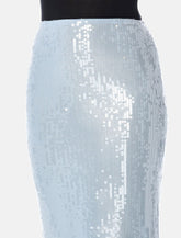Rotate light blue sequin pencil skirt -  | Spazio Pritelli