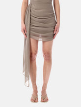 Rotate ruched chiffon mini skirt -  | Spazio Pritelli