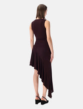 Alaïa asymmetric fluid jersey dress -  | Spazio Pritelli