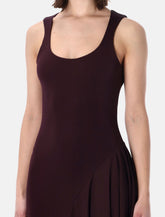 Alaïa asymmetric fluid jersey dress -  | Spazio Pritelli