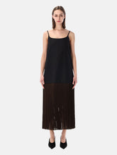 Alaïa fringed poplin slip dress -  | Spazio Pritelli