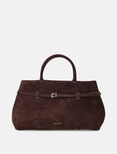 Manu Atelier Le Cambon 35 brown suede bag -  | Spazio Pritelli