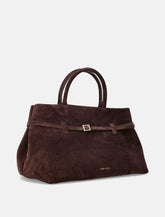 Manu Atelier Le Cambon 35 brown suede bag -  | Spazio Pritelli