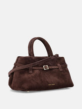 Manu Atelier Le Cambon 25 brown suede bag -  | Spazio Pritelli