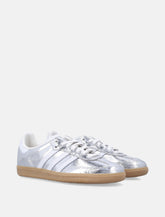 Metallic Silver Samba Sneakers -  | Spazio Pritelli