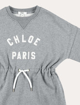 Abito in felpa da bambina Chloé con logo ricamato -  | Spazio Pritelli