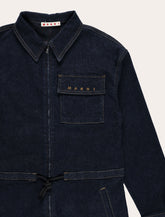 Marni kids blue denim playsuit -  | Spazio Pritelli