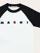 Marni Kids cotton long-sleeve t-shirt with sequins logo -  | Spazio Pritelli