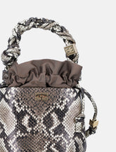 Bou Snakeskin-Embossed Bucket Bag -  | Spazio Pritelli