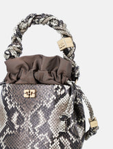 Bou Snakeskin-Embossed Bucket Bag -  | Spazio Pritelli