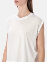 Sessùn Deedoo white sleeveless TENCEL™ T-shirt -  | Spazio Pritelli