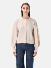 Zimmermann cream wool beaded cardigan -  | Spazio Pritelli