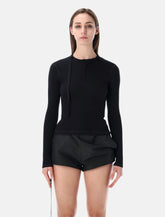 Diesel T-Iara-LS long-sleeve ribbed cotton top -  | Spazio Pritelli