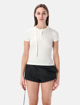 Diesel T-Iaras short-sleeve ribbed cotton top -  | Spazio Pritelli