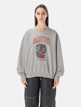 Ganni grey Kitty graphic sweatshirt -  | Spazio Pritelli