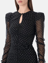 Rotate printed long-sleeve mini dress -  | Spazio Pritelli