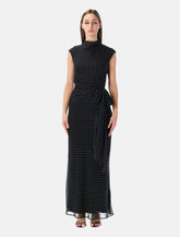 Rotate long printed dress with tie -  | Spazio Pritelli